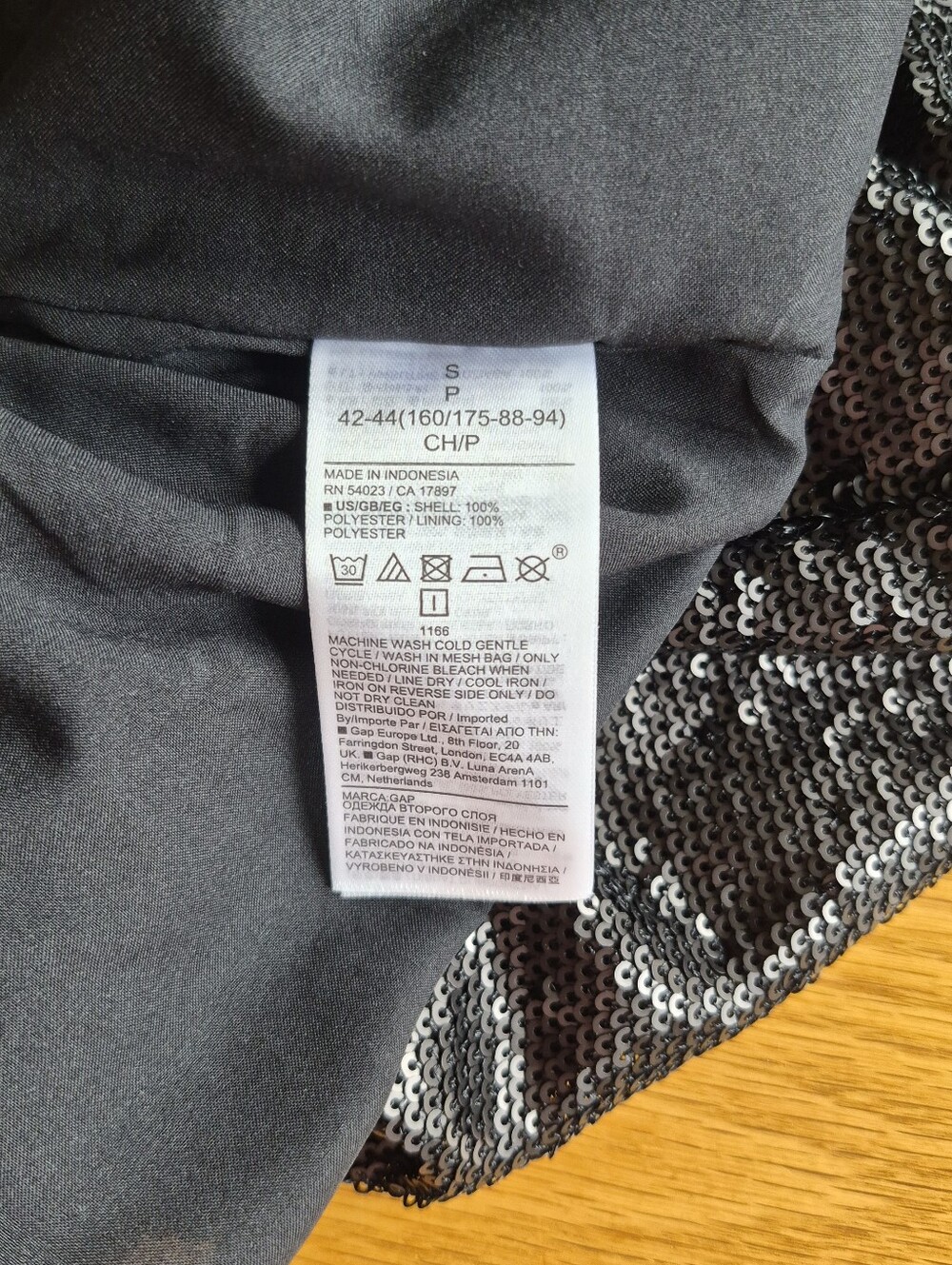 GAP Dress Mini Sequin Party Cocktail Black Dress Size Small - Picture 7 of 10